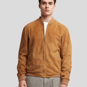AXTON TAN SUEDE LEATHER JACKET