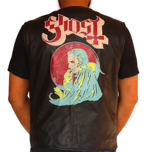 Bandit Mens Ghost Leather Motorcycle Club Vest