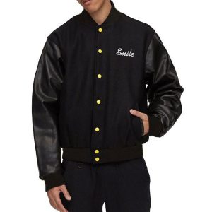 Chinatown Market Smiley Face Varsity Jacket