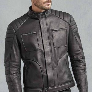 Men’s Black Leather Biker Jacket