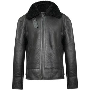 OXVOLT Mens B3 Aviator Pilot Sheepskin Jacket