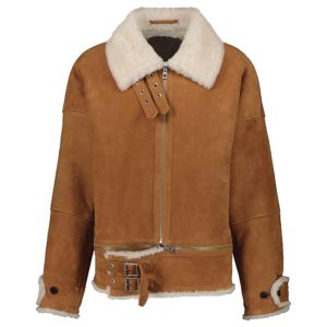 OXVOLT Men's Brown Shearling Jacket