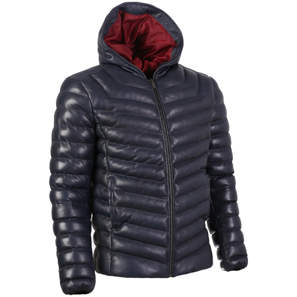 Mens-Bubble-Puffer-Leather-Jacket-with-Hoody-Dark-Navy-Blue-2.jpg