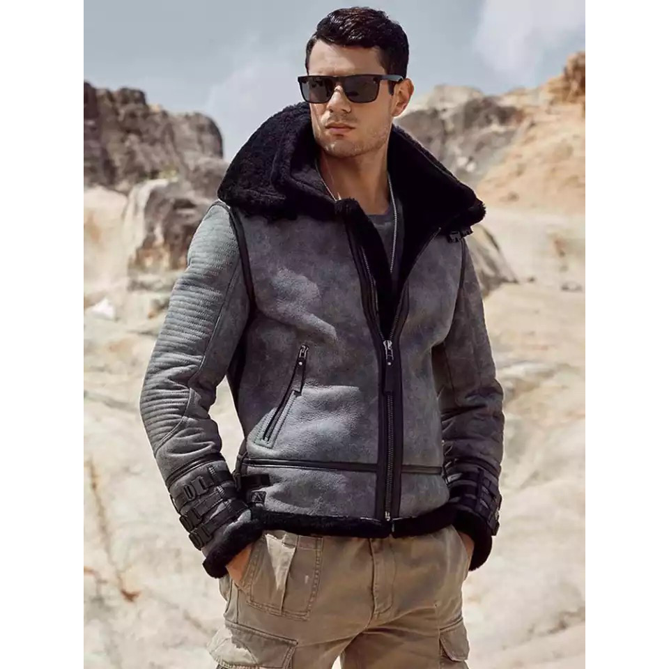 Mens-Shearling-Coat-B3-Bomber-Jacket-Short-Fur-Coat-Jacket-Back.jpg