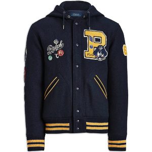 Polo Men's Wool-Blend Letterman Jacket