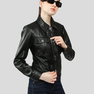 LORELEI BLACK RACER LEATHER JACKETS