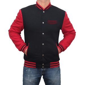 Stranger Things Black and Red Letterman Jacket
