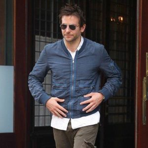 Actor Bradley Cooper Blue Jacket