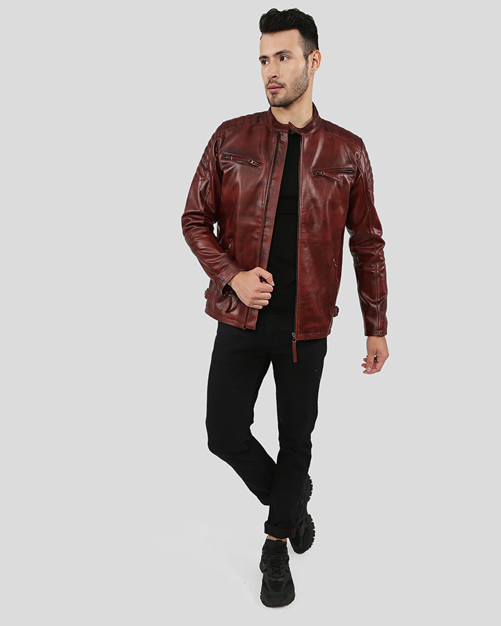 FRED BROWN LEATHER RACER JACKET