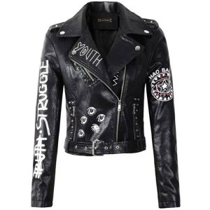 Luxury Studded Leather Biker Jacket