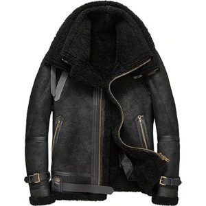Mens Flight B3 Aviator Shearling Bomber Jacket