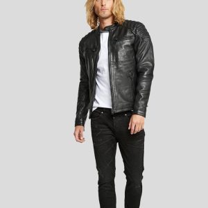 GARY BLACK MOTORCYCLE LEATHER JACKET