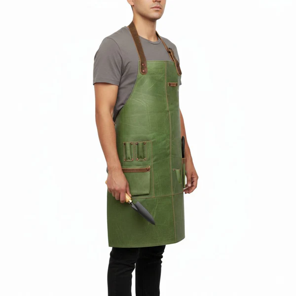 BloomBeltLeatherGreenApron