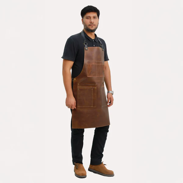 BrownBaristaLeatherApronForMen