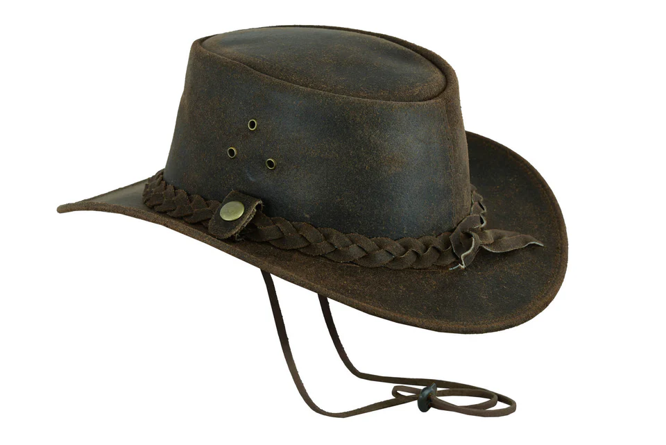Crazy-Horse-Leather-Brown-Cowboy-Hat-Back