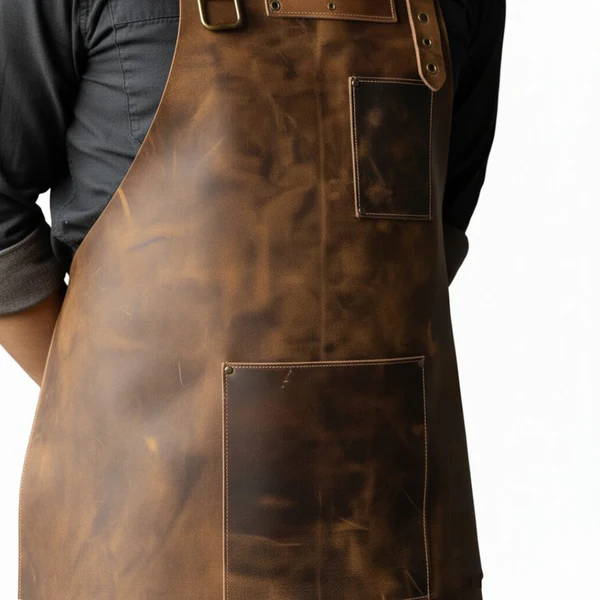 EspressoShieldLeatherBaristaApron