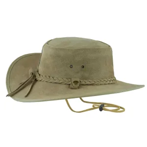 Western Style Camel Suede Bush Hat