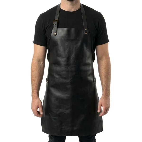 black_leather_apron_for_bbq