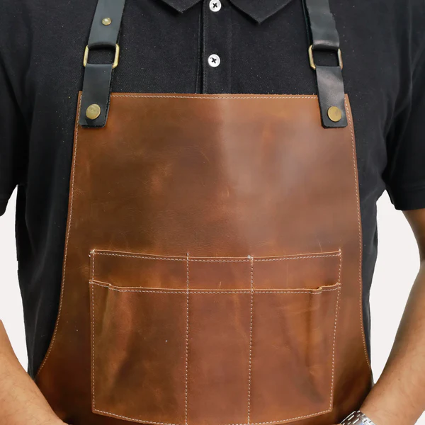 browncoffeebeanleatherbaristaapron