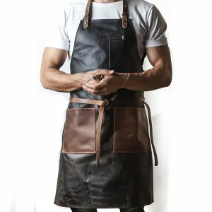 Oxvolt Flame Frenzy Leather Chef Apron