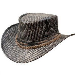 Vintage Leather Cowboy Hat Custom Printed