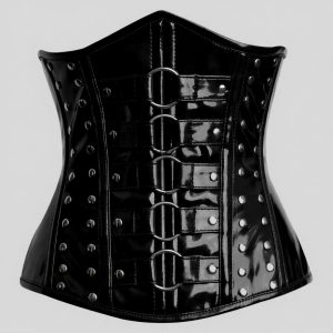 Oxvolt Black Patent Underbust Corset Top